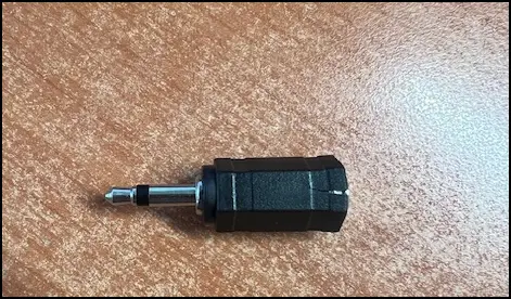 3.5mm Mono Plug to 3.5mm Stereo Socket Adapter