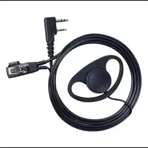 D-Shape Earpiece with PTT and Inline Microphone
